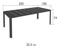 Fermob Tisch Oleron Maße