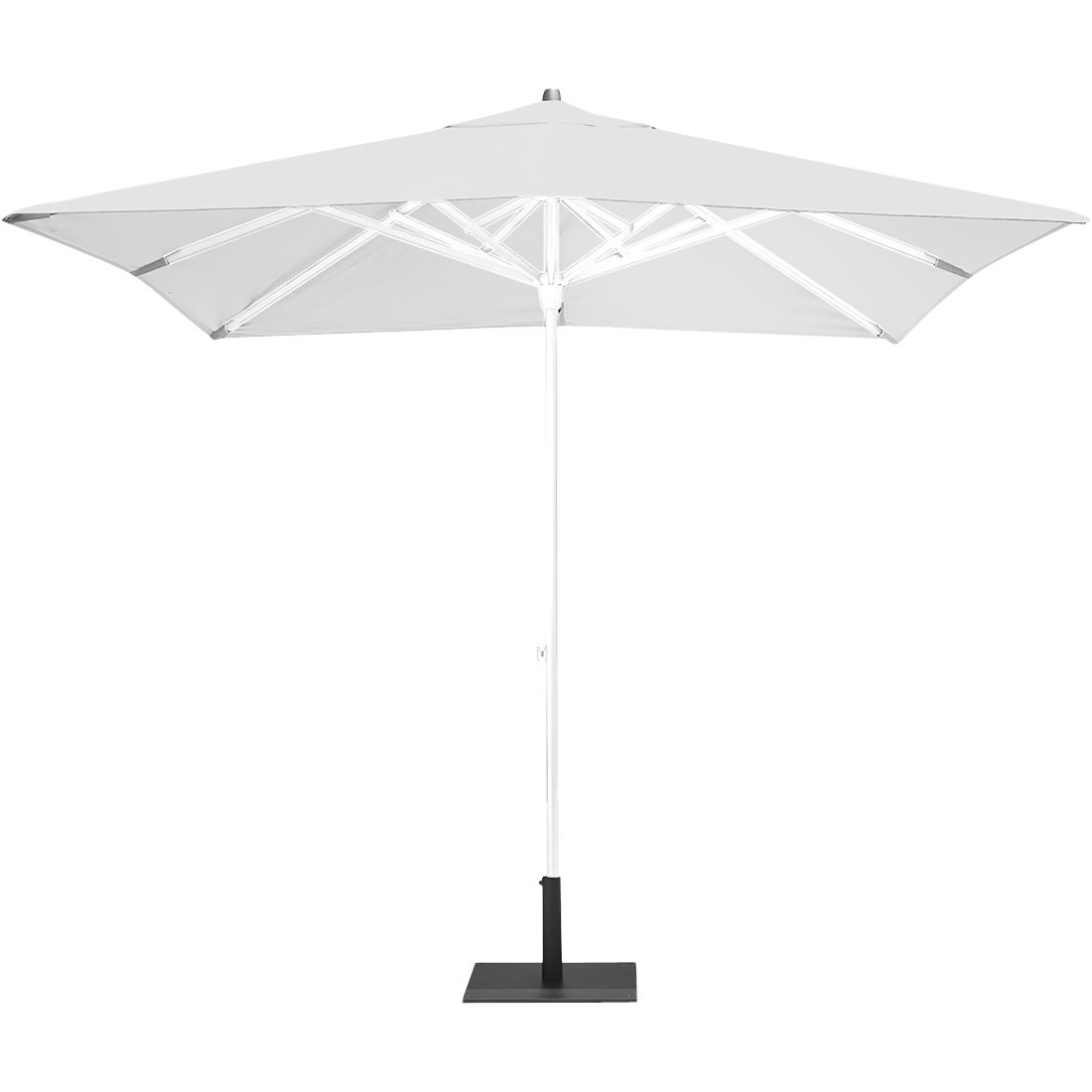 Fermob Sonnenschirm Easy Track, 250 x 250 cm, Stange Weiß