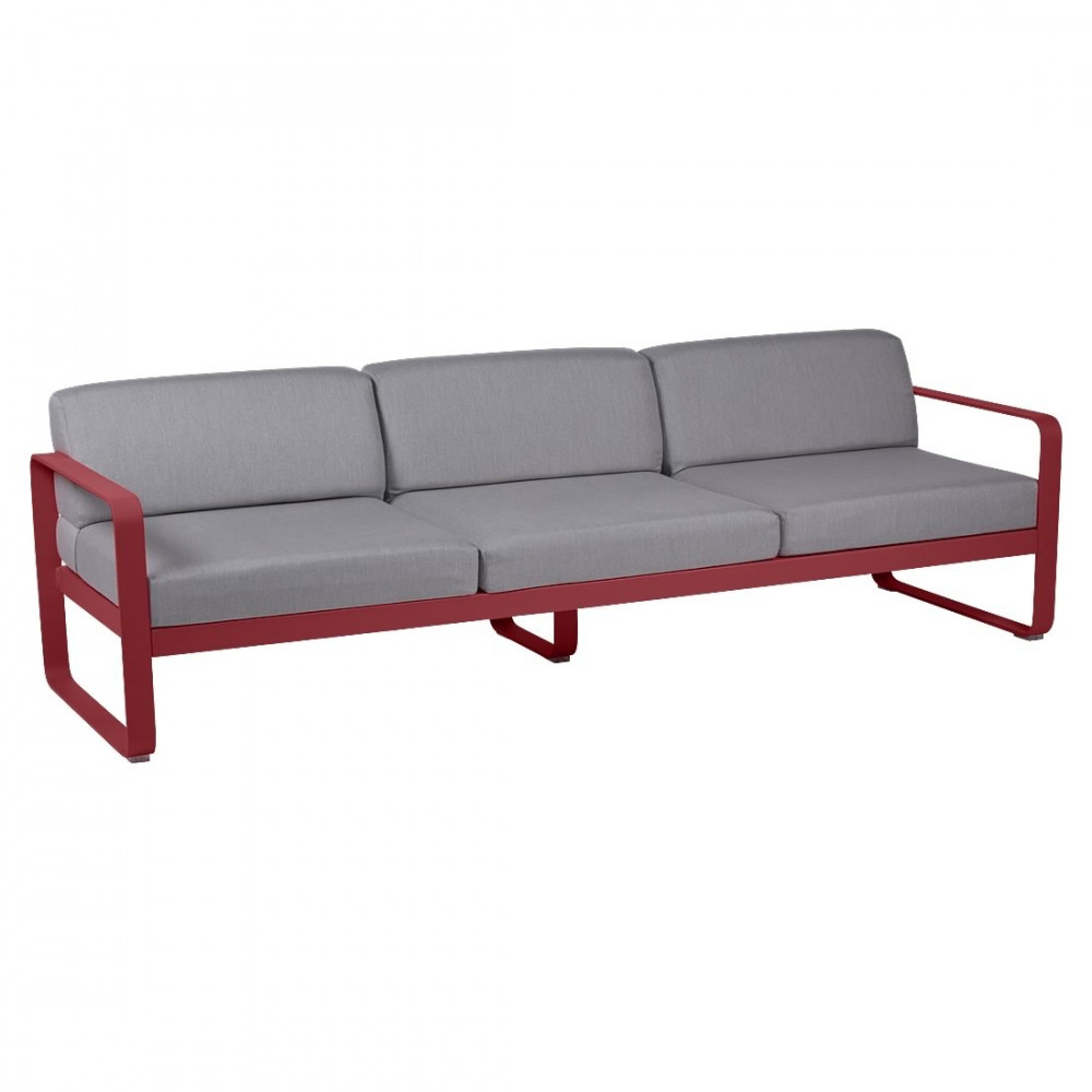 Fermob Sofa Bellevie, 3-Sitzer - Flanellgrau